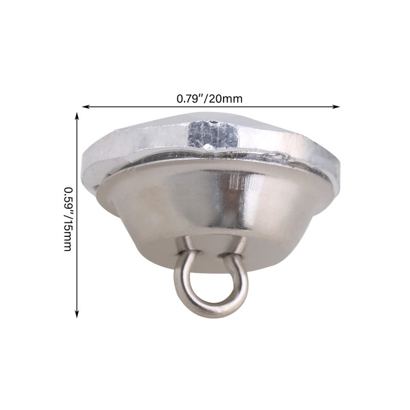 RDEXP رأس سرير أريكة RDEXP بتنجيد أزرار كريستالية عبوة من 20 (القطر: 20 مم / 0.79 بوصة) - Image 4